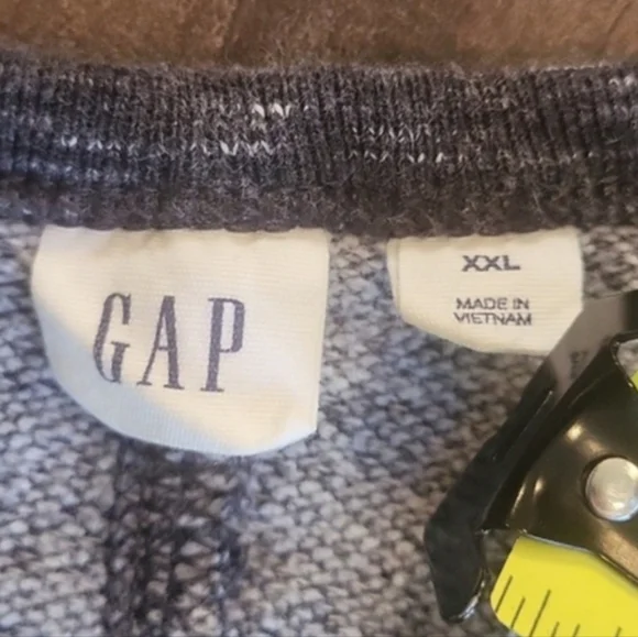 GAP Heather Gray Space Dye Short Sleeve Tunic Pullover Sweatshirt, XXL - Picture 7 of 9